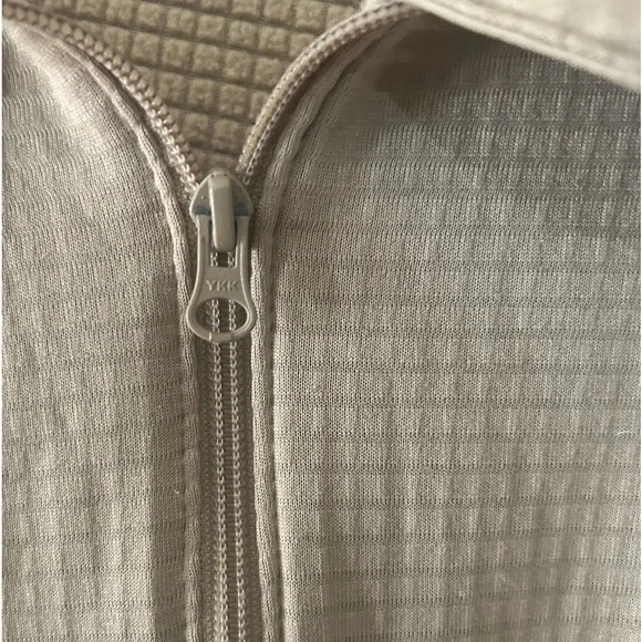 POLARTEC Fleece Desert Tan Quarter Zip Long Sleeve Collared Pullover Size Small - Picture 4 of 10